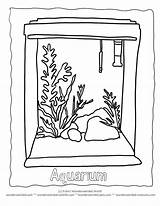 Empty Aquarium Coloring Pages sketch template