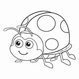 Premium Vector  Coloring Pages Or Books For Kids Cute ladybug Cartoon sketch template