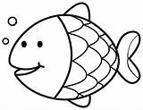 Simple Fish Coloring Page  Home sketch template