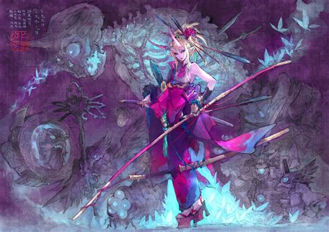 Download Sword Skeleton Woman Warrior Anime Warrior HD Wallpaper by LOIZA