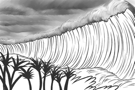 How To Draw A Tsunami, Tsunami, Tsunamis, Step by Step, Drawing Guide ...