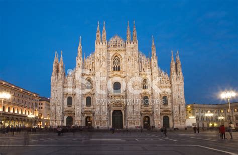 Milan Cathedral By Night Stock Photo | Royalty-Free | FreeImages