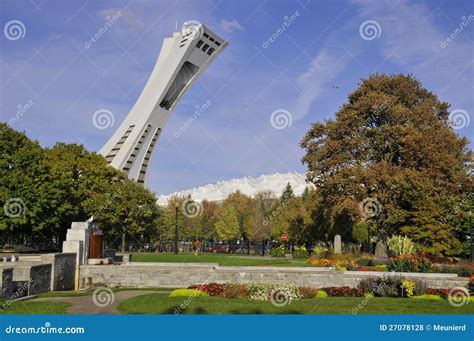 Montreal Olympic Stadium Tower Editorial Stock Photo - Image of ...