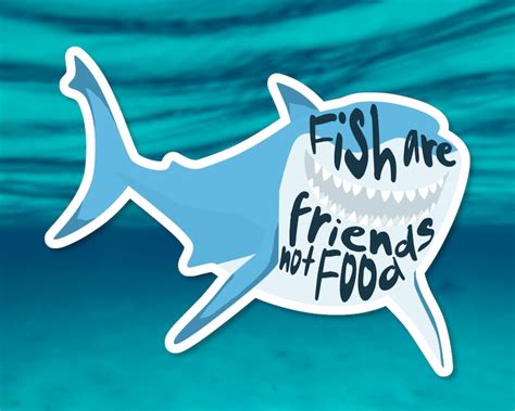 Finding Nemo Sticker Bruce Fish Are Friends Not Food | Etsy