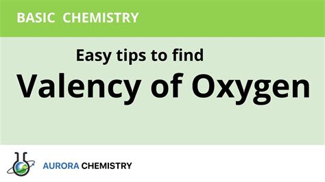 How to find VALENCY of OXYGEN ? - YouTube