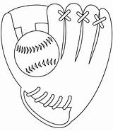 Baseball Glove Outline sketch template