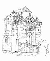 BlueBonkers  Medieval Castles And Churches Coloring Sheets Old sketch template