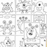 Monster Coloring Pages  Messy Little sketch template