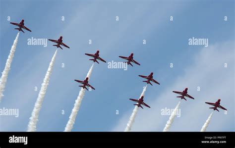 Red Arrows Display Team Stock Photo - Alamy