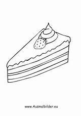 Ausmalbilder Tortenstück  Ausmalen Ausdrucken Ausmalbild sketch template