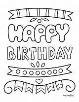 Happy Birthday Coloring Pages – 30 Printable  Easy sketch template