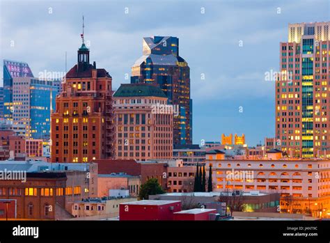 Sacramento skyline at night Stock Photo - Alamy