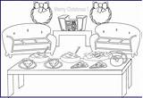 Christmas Coloring Pages For Kids  Dinner sketch template