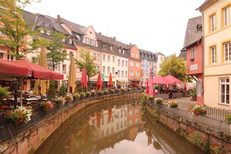 Saarburg Waterfall - Falls in a German Medieval City Center