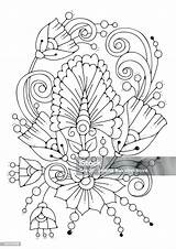 Stock Ilustrace Květinový Ornament Omalovánka Arteterapie Pro Děti I  sketch template