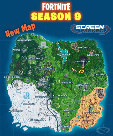 Fortnite Season 9 Carta geografica