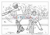 Coloring Pages Cricket sketch template