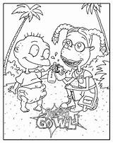 Rugrats Colouring  Coloring Nation sketch template
