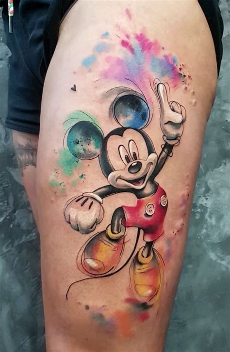 Colorful Mickey Mouse Tattoo #Mickeymouse #Party | Disney tattoo ...