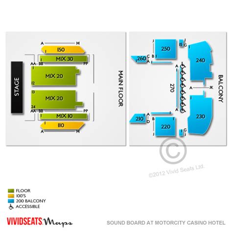 Sound Board at MotorCity Casino Hotel Seating Chart | Vivid Seats