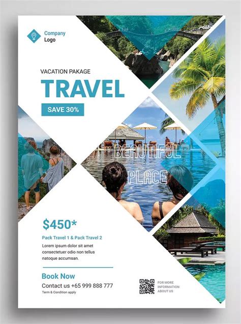 Travel Flyer Promo Template PSD | Travel brochure design, Travel poster ...