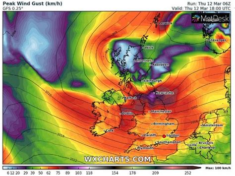 Met Office warning: Britain to be lashed by 60mph winds as UK covered ...