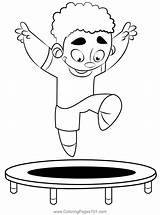 Kids Jumping For Joy Coloring Pages Sketch Page sketch template