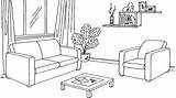 Room Coloring Sheets sketch template