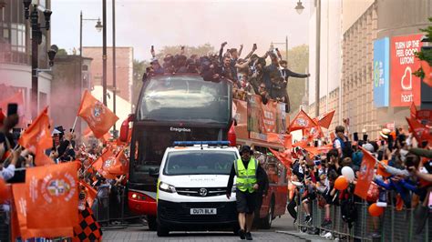 Luton Town FC celebrate Premier League promotion with open top bus ...