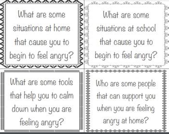 Anger Management Task Cards | Emotional Regulation Scenario Cards