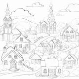 Home Coloring Pages With Simple House Sketch Outline Drawing Vector  sketch template