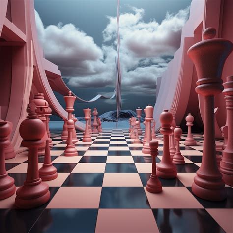 Free Photo | View of dramatic chess pieces with stormy weather