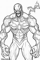 2018 venom coloring Page sketch template