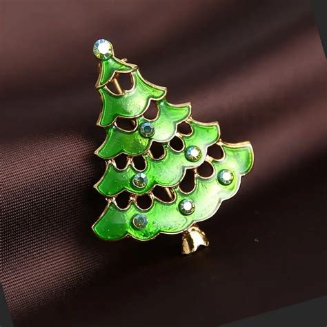 Merry Christmas tree brooches pins vintage Brooches home decoration ...