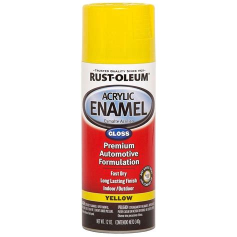 Rust-Oleum Automotive 12 oz. Yellow Gloss Acrylic Enamel Spray Paint (6-Pack)-249303 - The Home ...