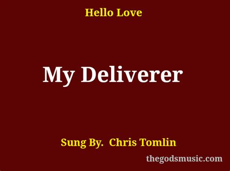 My Deliverer Christian Song Lyrics