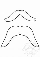 Mexican mustache template  Coloring Page sketch template