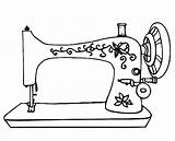 Sewing Machine Coloring Pages sketch template