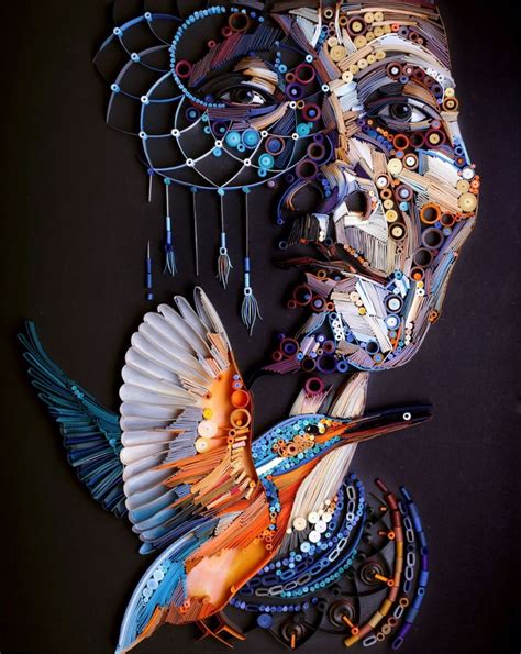 Every Portrait This Paper Quilling Artist Creates Is a Stunning Masterpiece | Colorful portrait ...