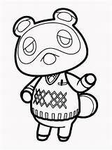 Tom Nook  Animal coloring Books Pages Coloring sketch template