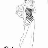 Barbies bathing suit coloring Pages  Hellokidscom sketch template