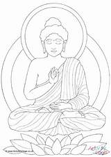 Buddha Coloring Pages Buddhist Sheets Colouring Clipart Drawings  sketch template