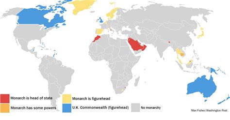 Monarchies of the world [1481X776] : r/MapPorn