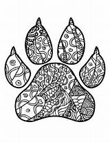 Printable Paw Print Coloring Pages sketch template