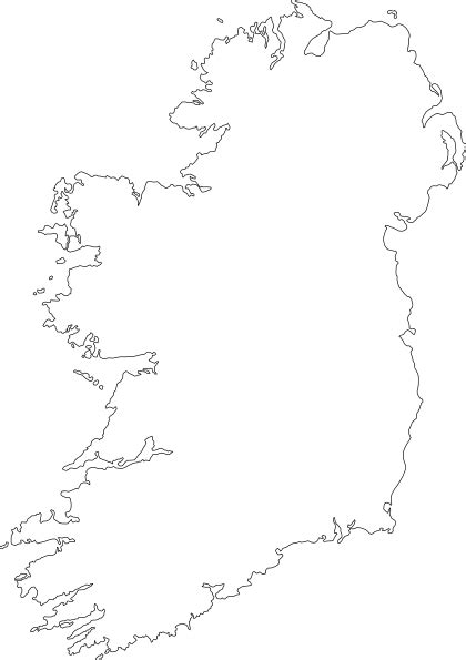 Large Blank Map Of Ireland