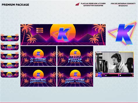 RETRO STYLE in a full twitch pack! by PhsGraphix on Dribbble