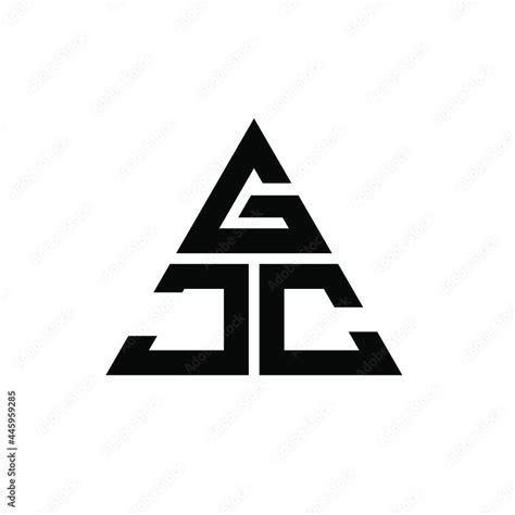 GJC triangle letter logo design with triangle shape. GJC triangle logo ...