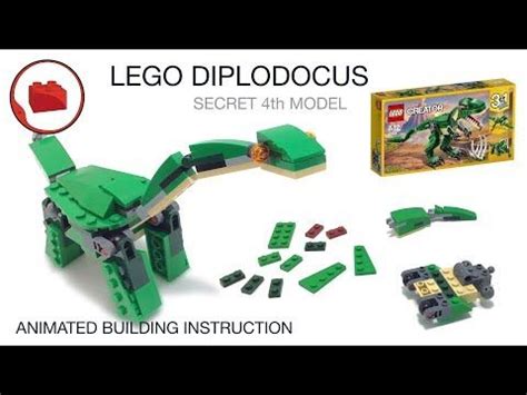 Lego diplodocus Lego dinosaur Brontosaurus building instruction, secret ...