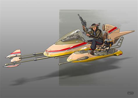 ArtStation - Star Wars Speeder Bike Concept 1