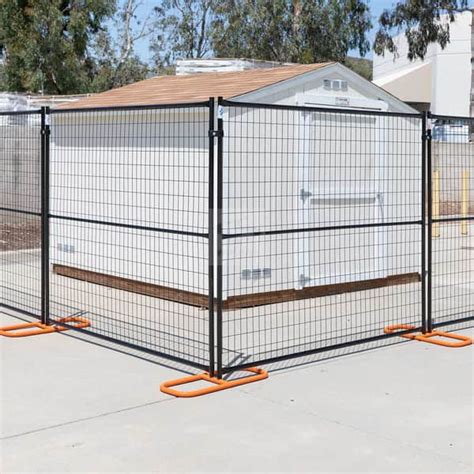 Black 6' x 50' Welded Wire Temporary Fence Panel Kit